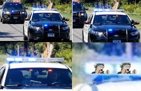 meme anime dan kartun tentang polisi