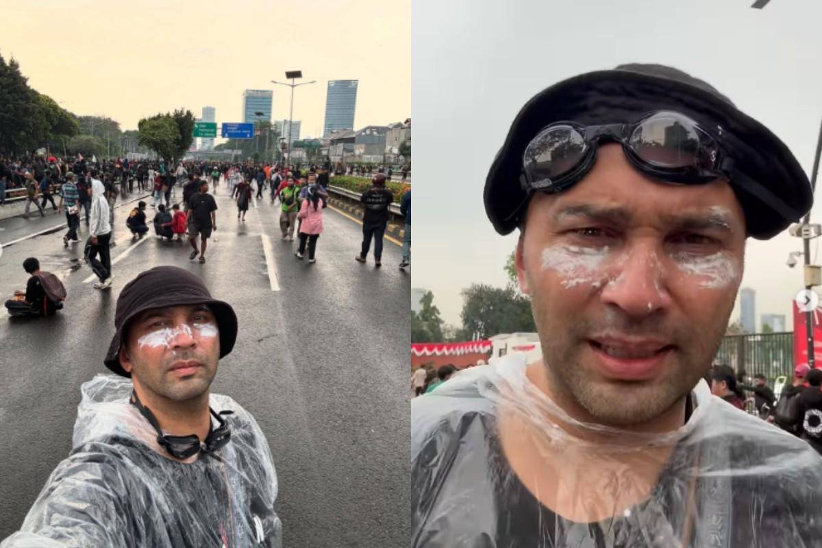 Teuku Zacky ikut demo di DPR