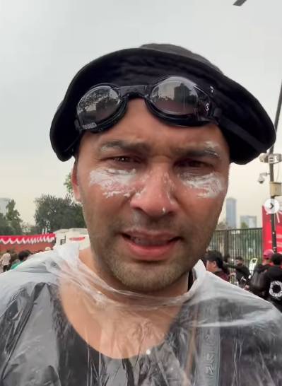 Teuku Zacky ikut demo di DPR