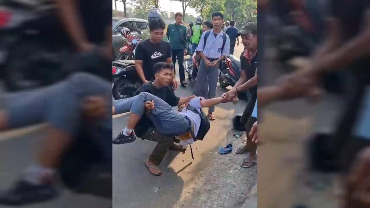 Tangkapan layar siswa SMK di Gowa jadi korban pengeroyokan. (Dok. Istimewa)