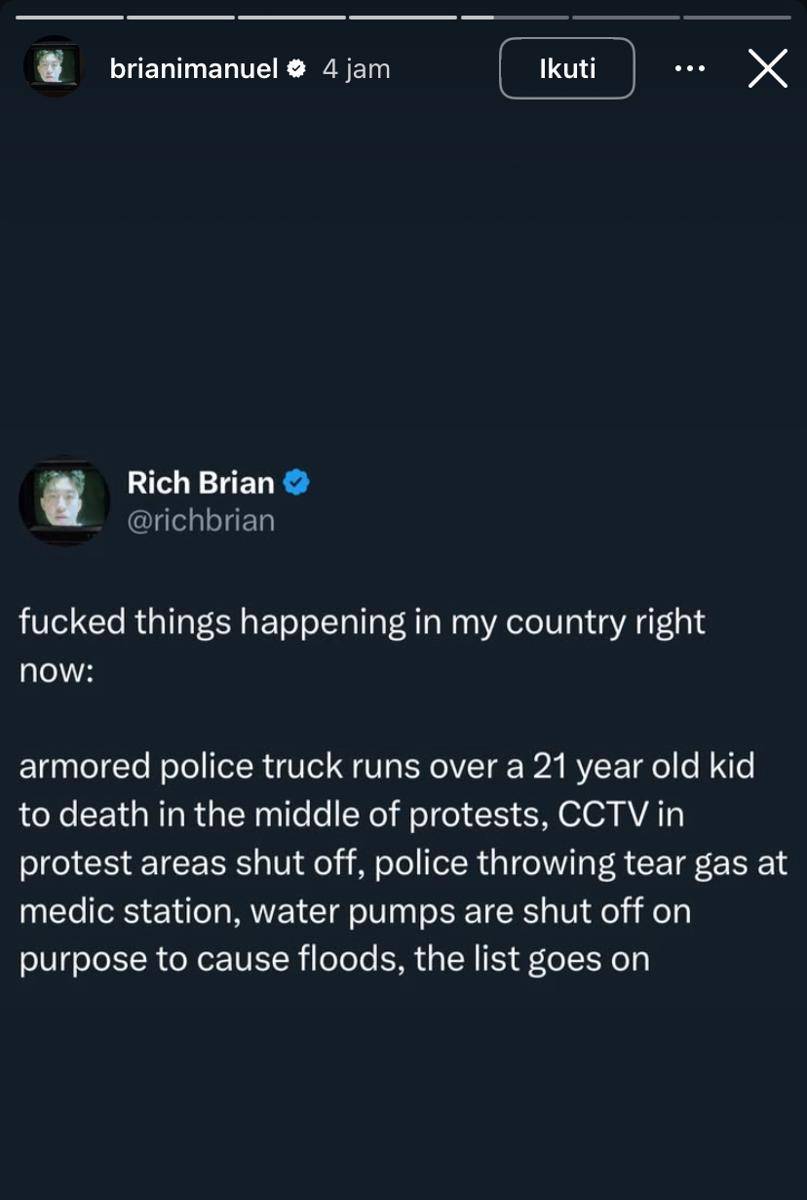 postingan Rich Brian