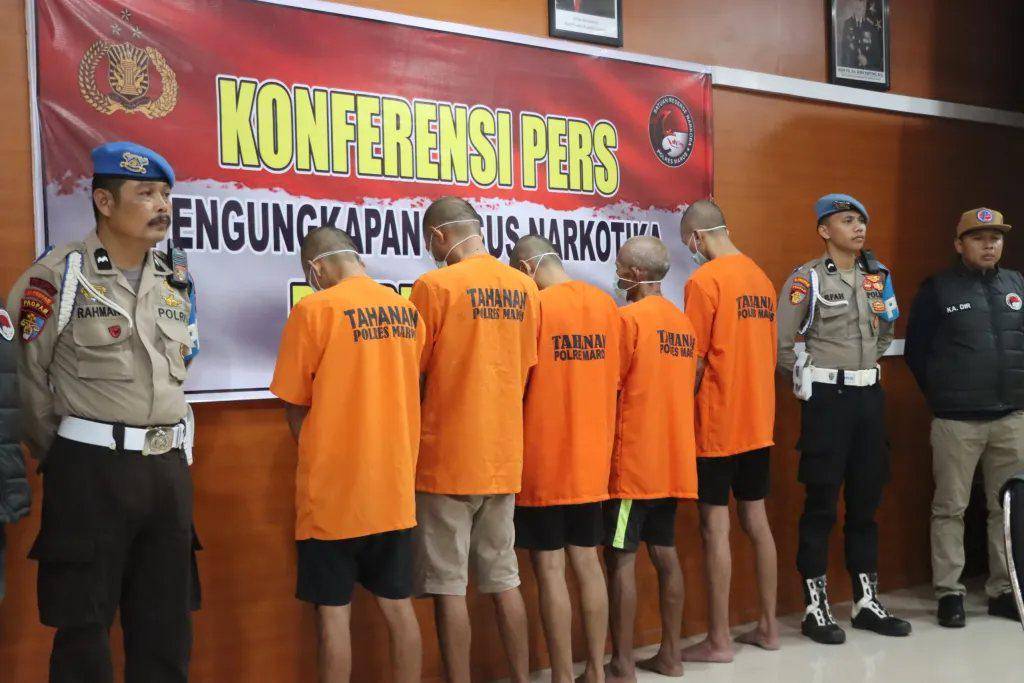 Polres Maros mengungkap peredaran narkoba lintas provinsi, empat tersangka ditangkap. (Dok. Polres Maros)