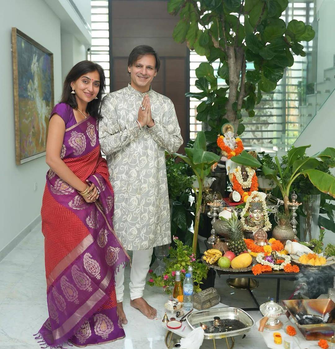 Vivek Oberoi dan istri