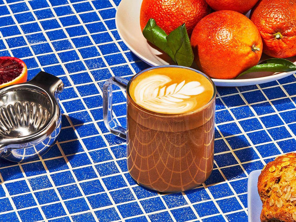 ilustrasi mocha orange latte