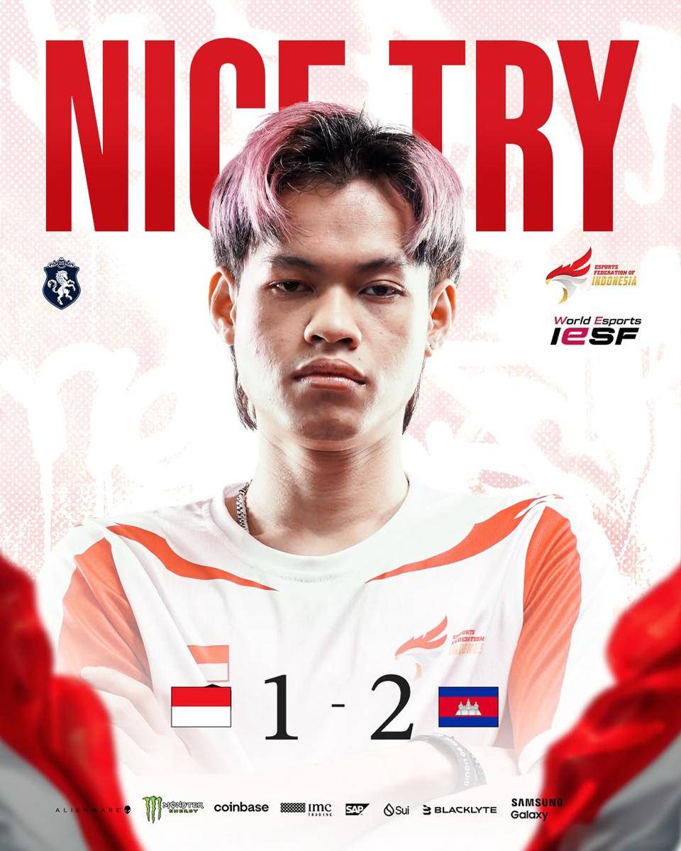 Timnas Indonesia kalah 1-2 atas Kamboja di grand finals regional qualifiers IESF 2025