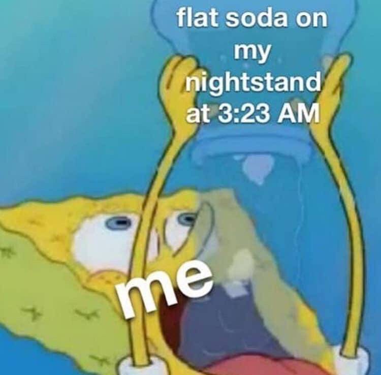 meme SpongeBob tentang soda