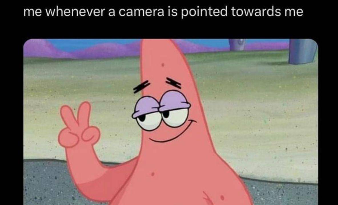 meme SpongeBob tentang kamera
