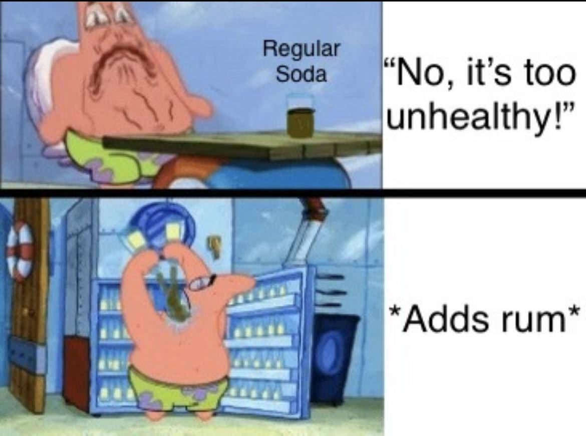 meme SpongeBob tentang soda