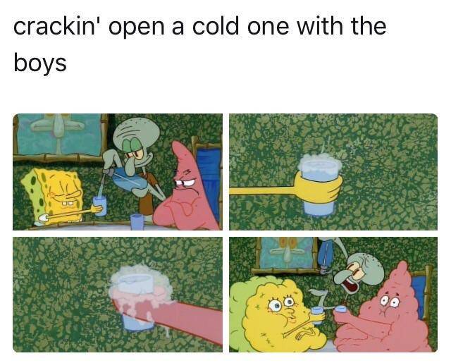 meme SpongeBob tentang soda