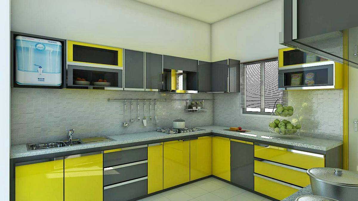 ilustrasi dapur dengan warna kuning mustard (unplash.com/iD INTERIORS)