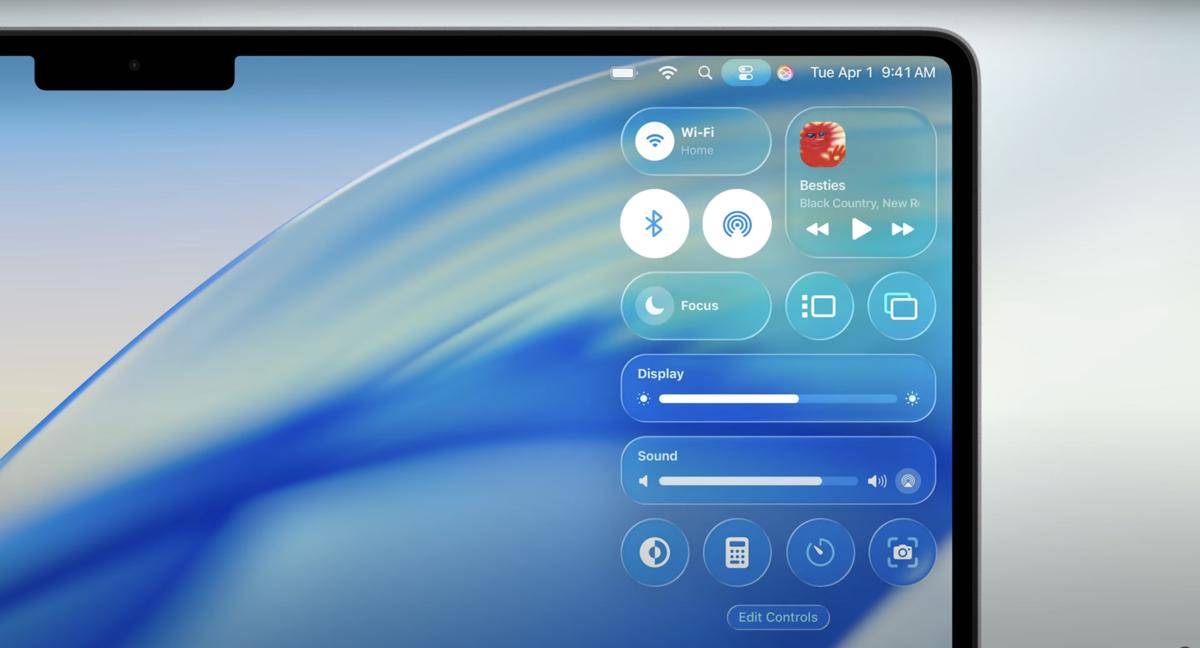 tampilan Liquid Glass di macOS Tahoe