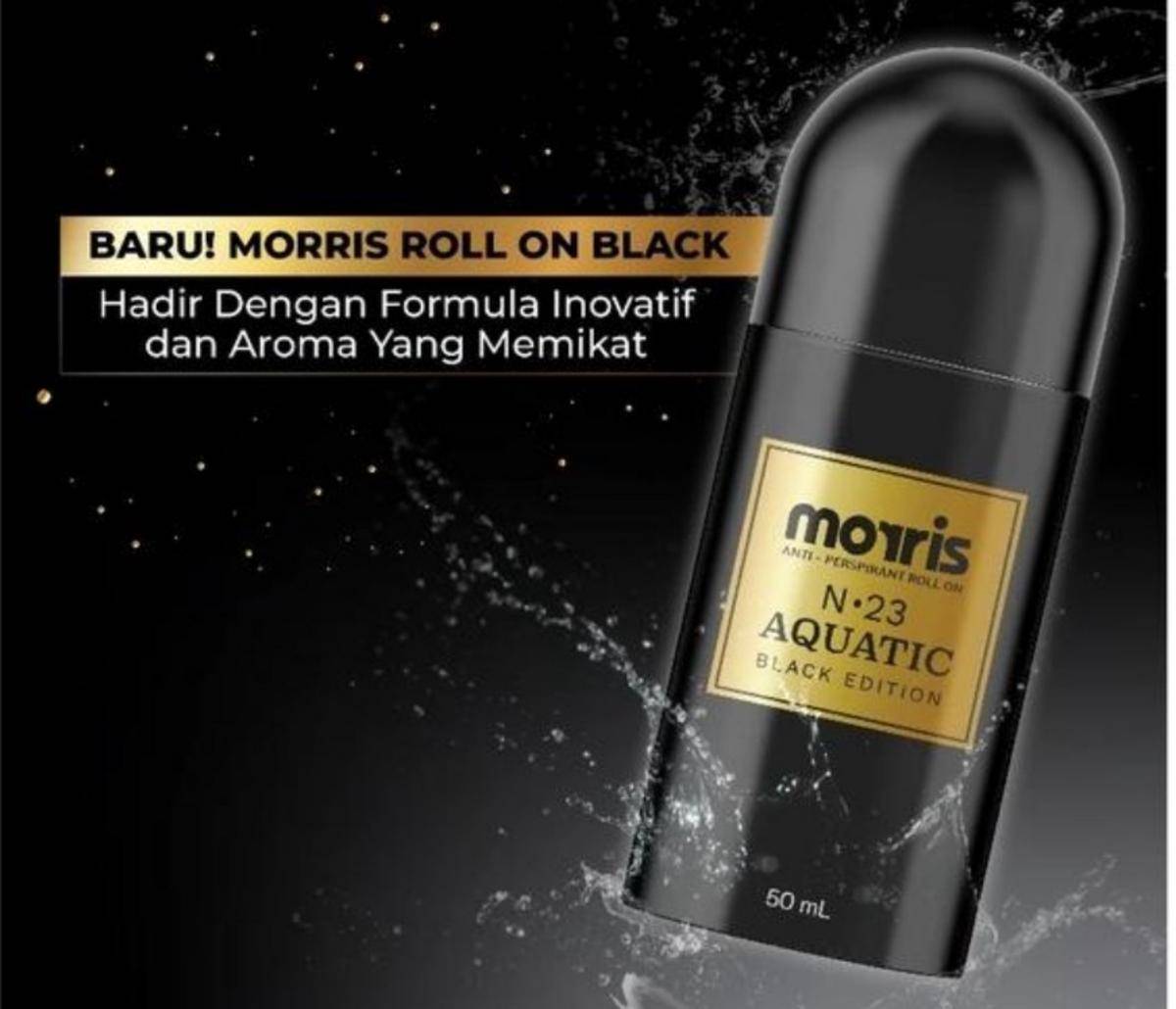 MORRIS Anti-Perspirant Deodorant Roll-On Black Edition 50 ml (www.tokopedia.com/yes235mart)