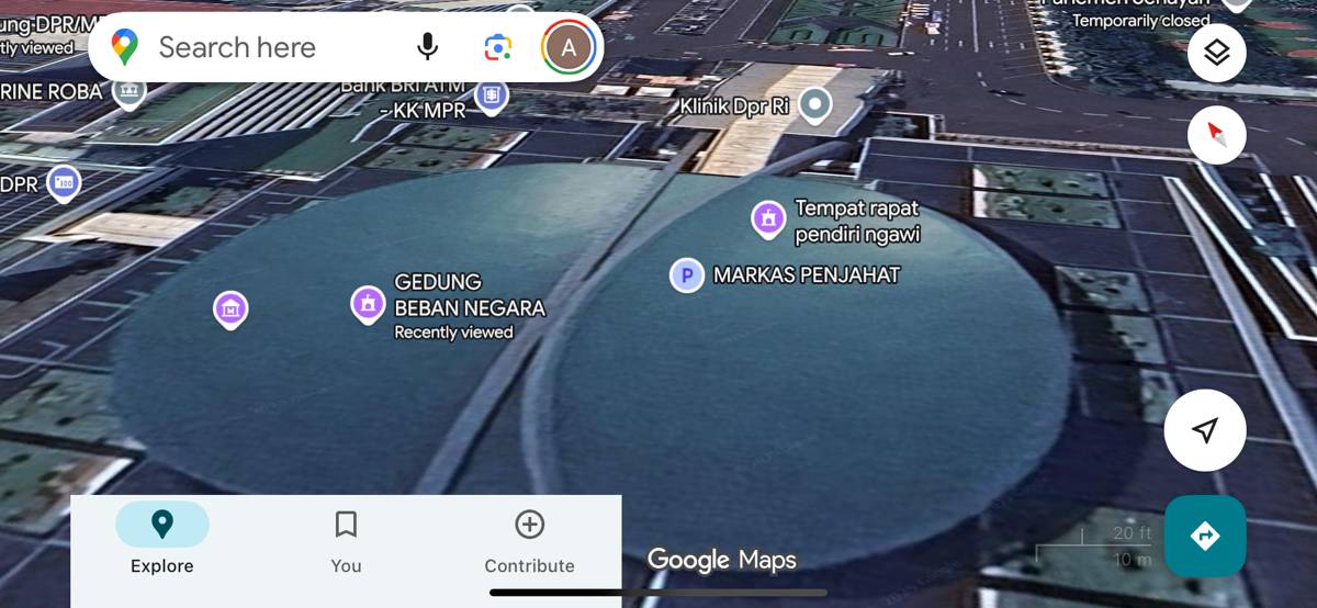 Gedung DPR/MPR RI berubah nama jadi Gedung Beban Negara di Google Maps