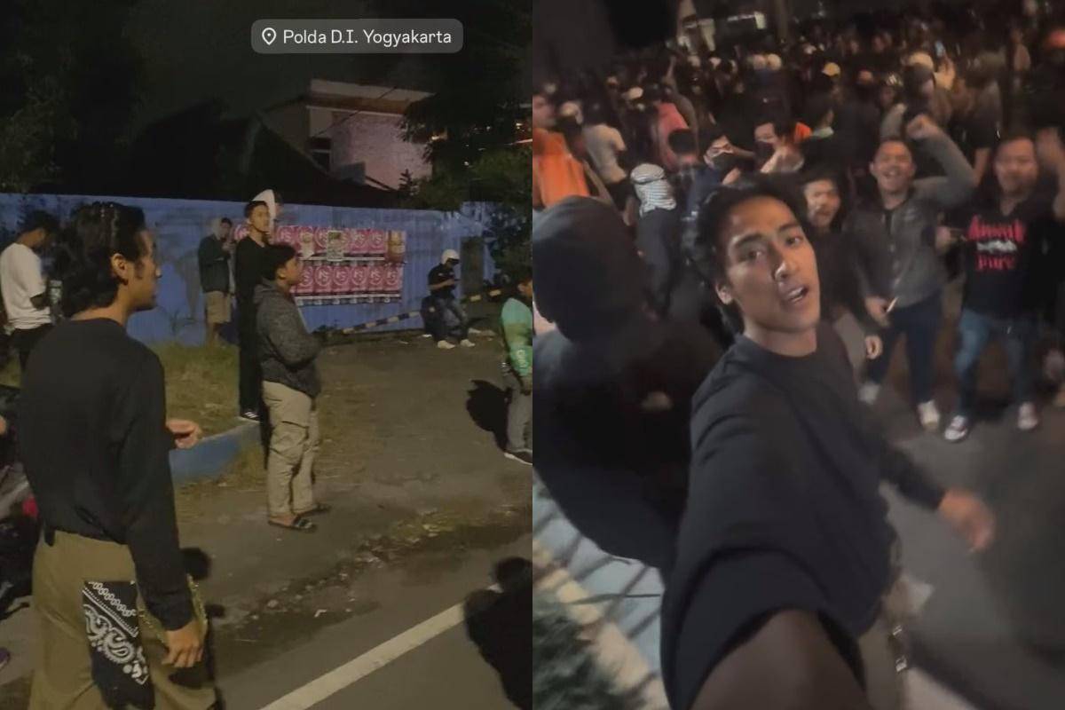 Abidzar ikut demo di Jogja