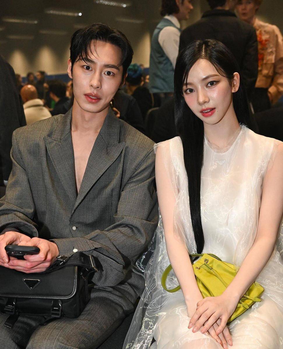Lee Jae Wook dan Karina aespa di event Prada