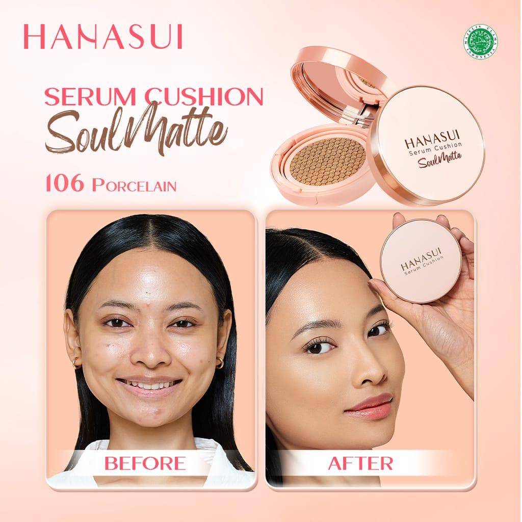 Hanasui Serum Cushion Soulmatte 106 Porcelain (enviostore.com/Hanasui Serum Cushion Soulmatte 106 Porcelain)