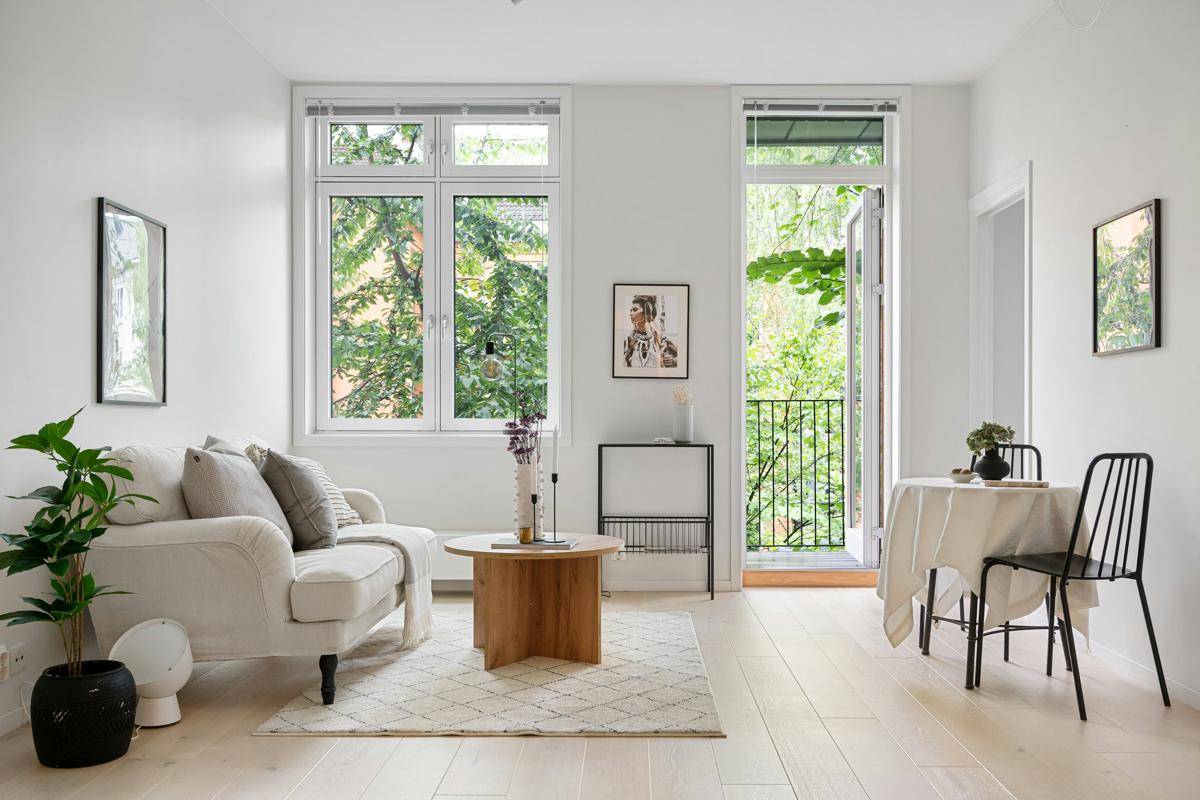 ilustrasi rumah bergaya scandinavian