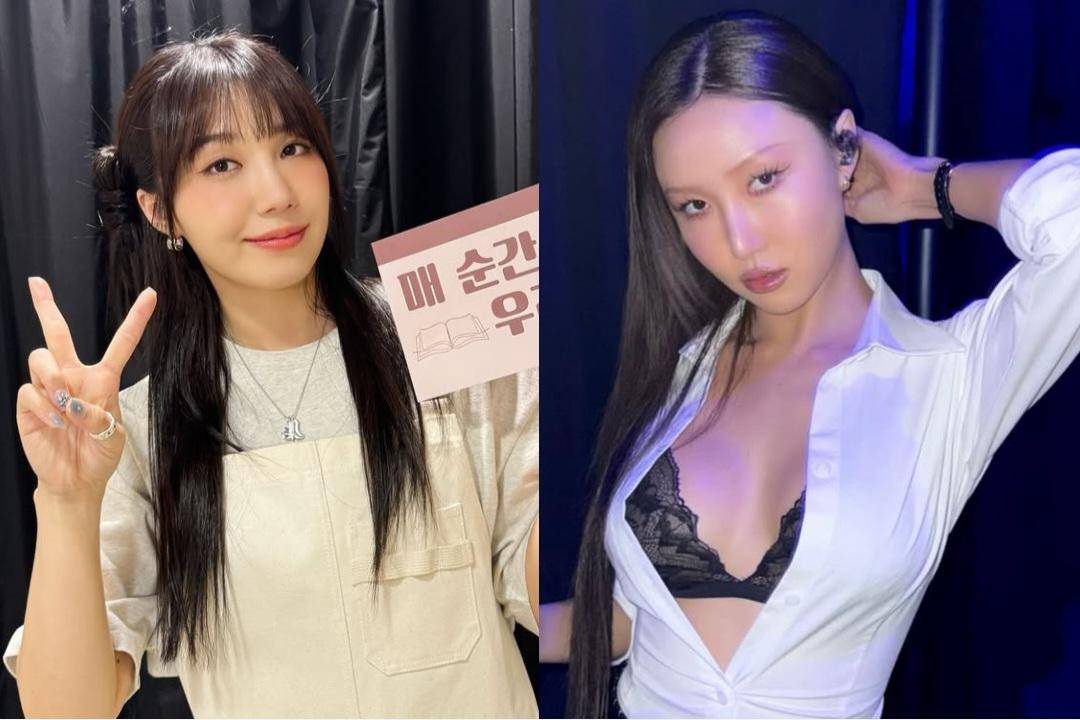 Eunji Apink dan Hwasa MAMAMOO (instagram.com/jeongeunji_official | instagram.com/_mariahwasa)