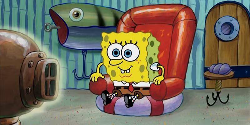 SpongeBob menonton tv