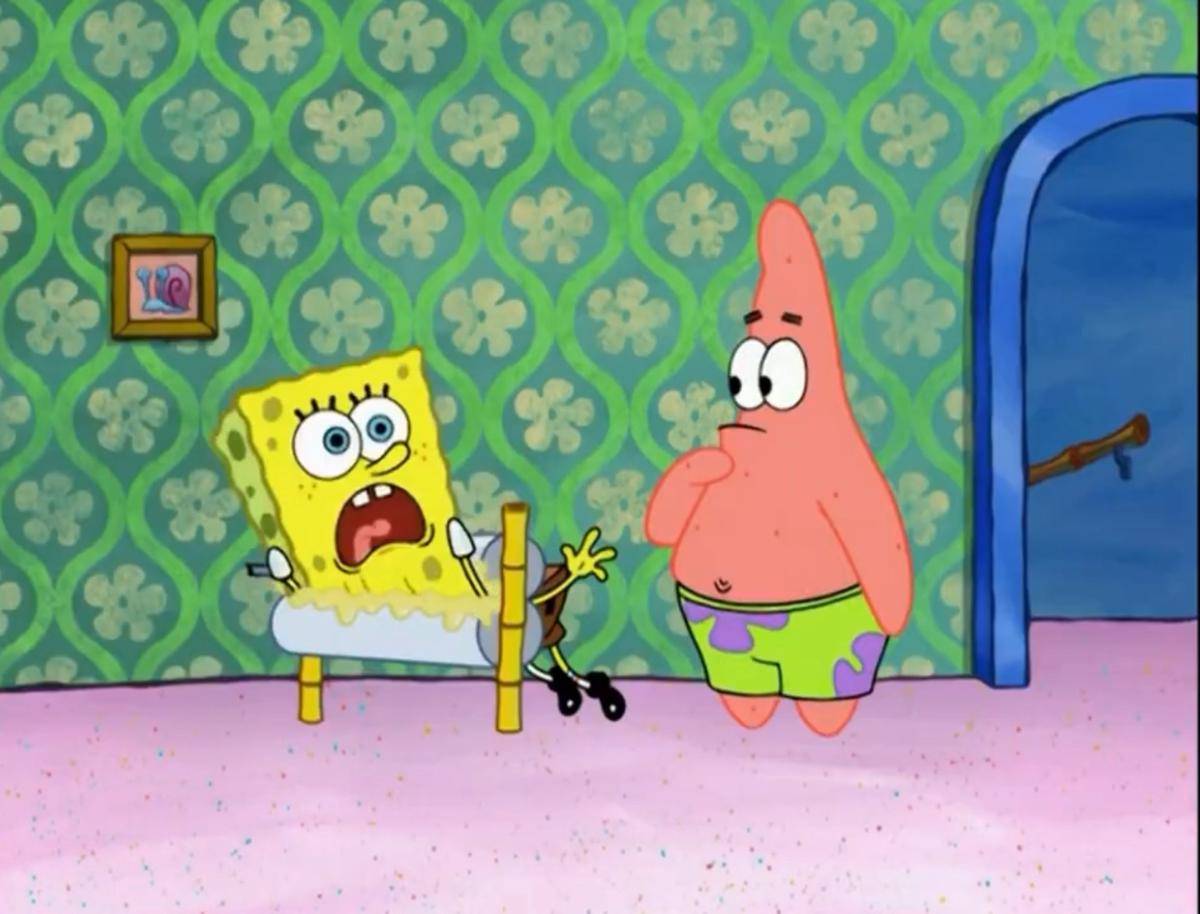 SpongeBob di episode "Stuck in the Wringer"