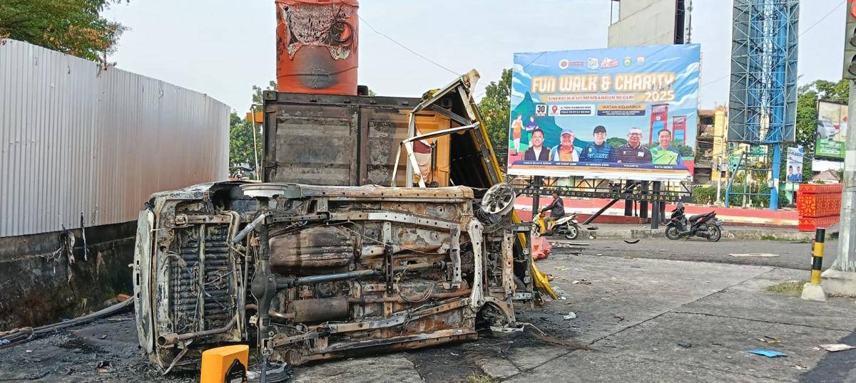 Pos Polisi di kawasan depan pusat perbelanjaan Palembang Indah Mal (Dokumen Welly untuk IDN Times)