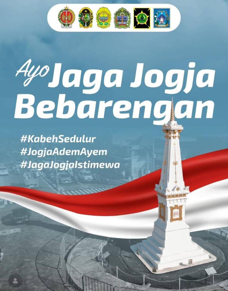 Tagline Ayo Jaga Jogja Bebarengan dikampanyekan di DIY, jelang aksi demokrasi yang akan digelar pada Senin (1/9/2025) di Jogja.