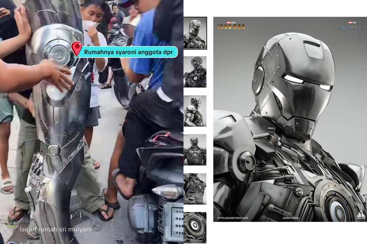 action figure Iron Man di rumah Ahmad Sahroni