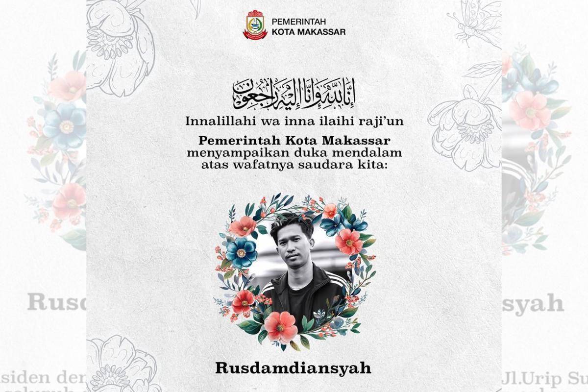 Korban tewas saat aksi unjuk rasa di Jalan Urip Sumoharjo Makassar, Jumat (29/8/2025). (Dok. Pemkot Makassar)