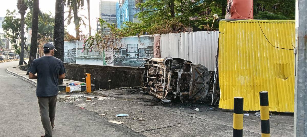 Pos Polisi di kawasan depan pusat perbelanjaan Palembang Indah Mal (Dokumen Welly untuk IDN Times)