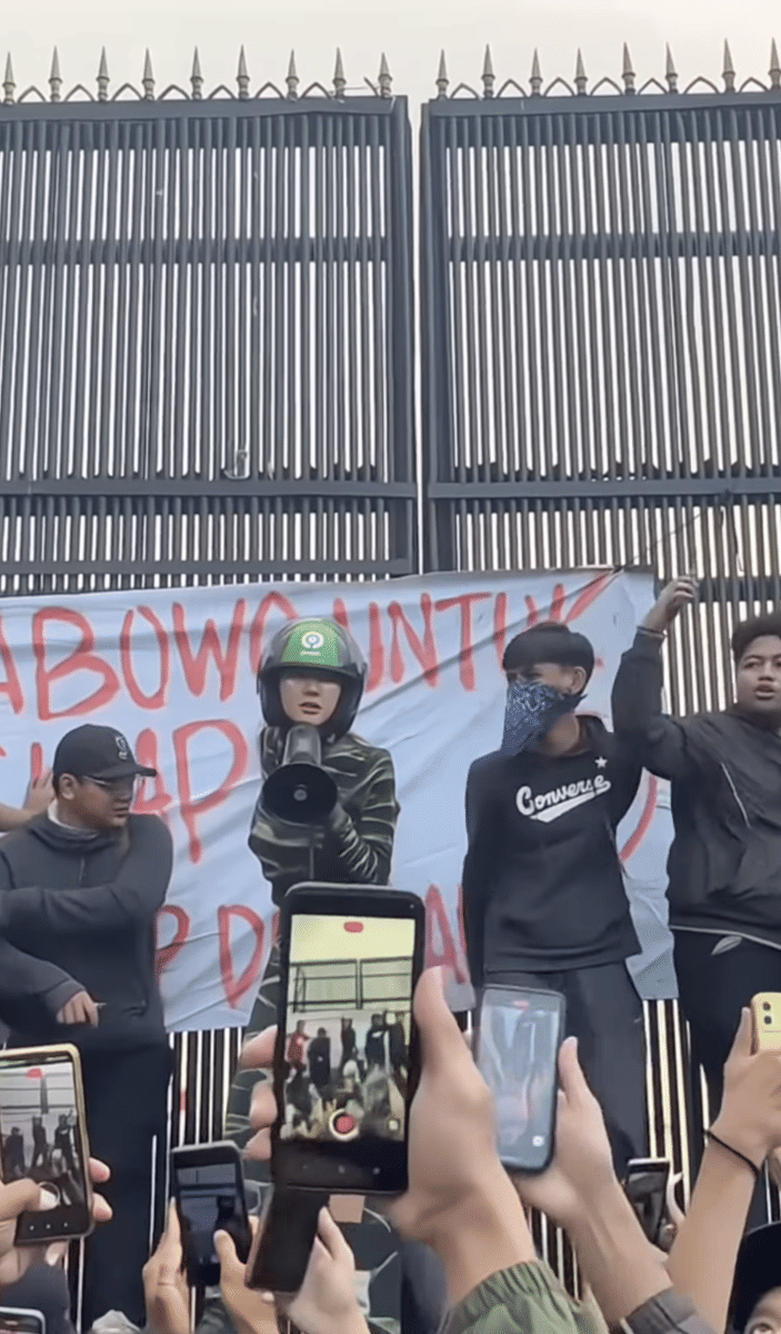 potret Lucinta Luna ikut aksi demo di DPR