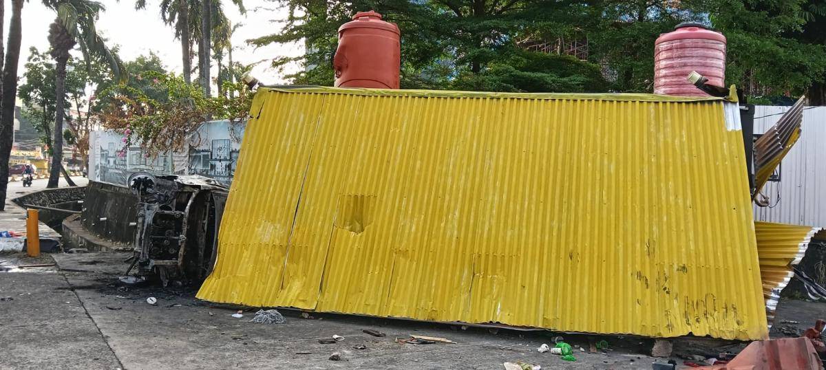Pos Polisi di kawasan depan pusat perbelanjaan Palembang Indah Mal (Dokumen Welly untuk IDN Times)