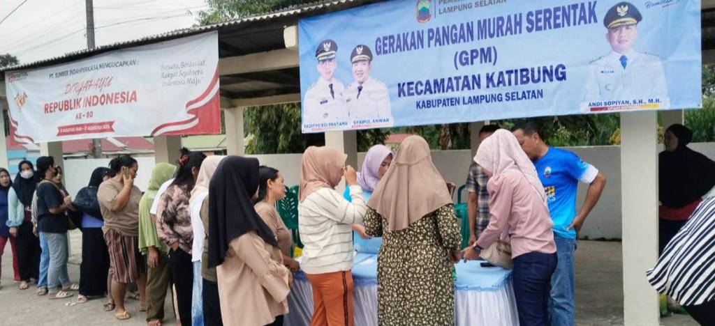 Pemerintah Kabupaten (Pemkab) Lampung Selatan Gelar Gerakan Pangan Murah (GPM) Serentak di 17 Kecamatan