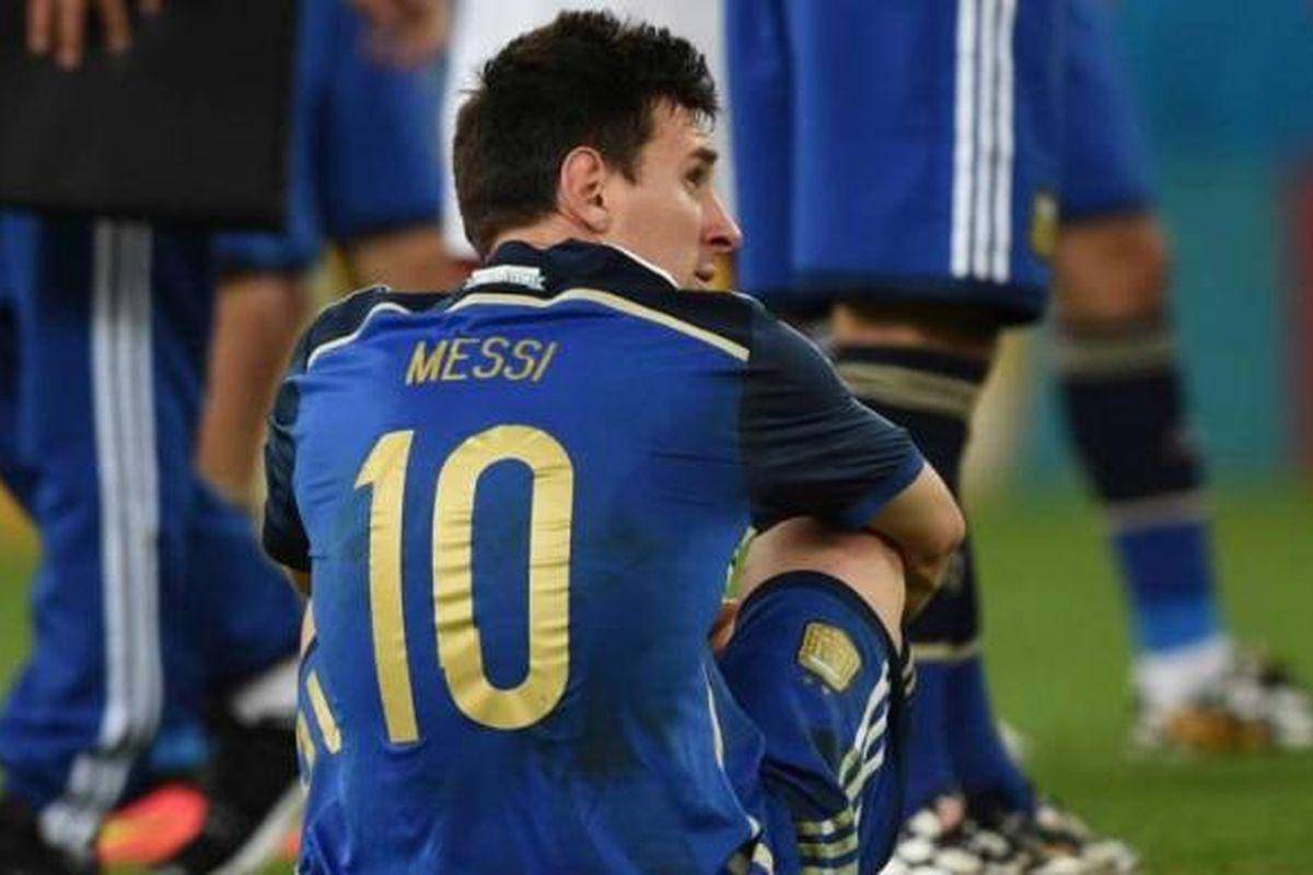 Bagaimana Lionel Messi bangkit setelah kalah di Final Piala Dunia 2014? (AFP PHOTO/PEDRO UGARTE)
