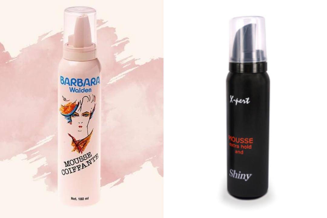 Barbara Walden Mousse Coiffante dan X-pert Hair Mousse (tokopedia.com/Barbara Walden Mousse Coiffante | bootiq.co.id/X-pert Hair Mousse)