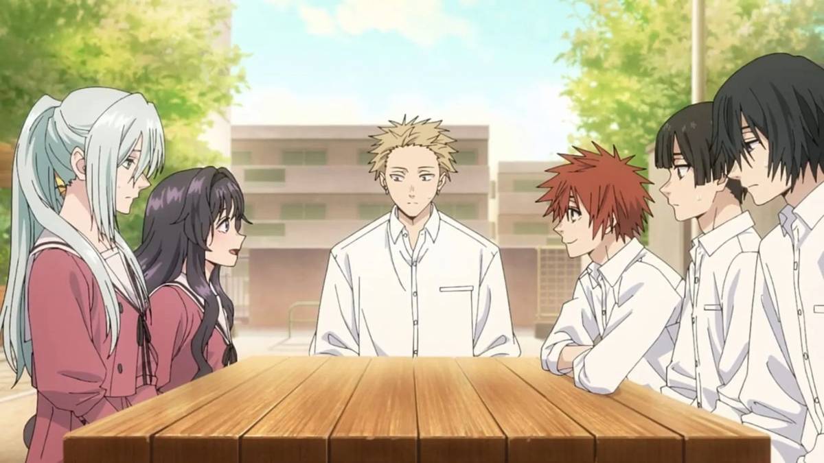 Siswi Kikyo Private Academy dan siswa Chidori mengobrol bersama.
