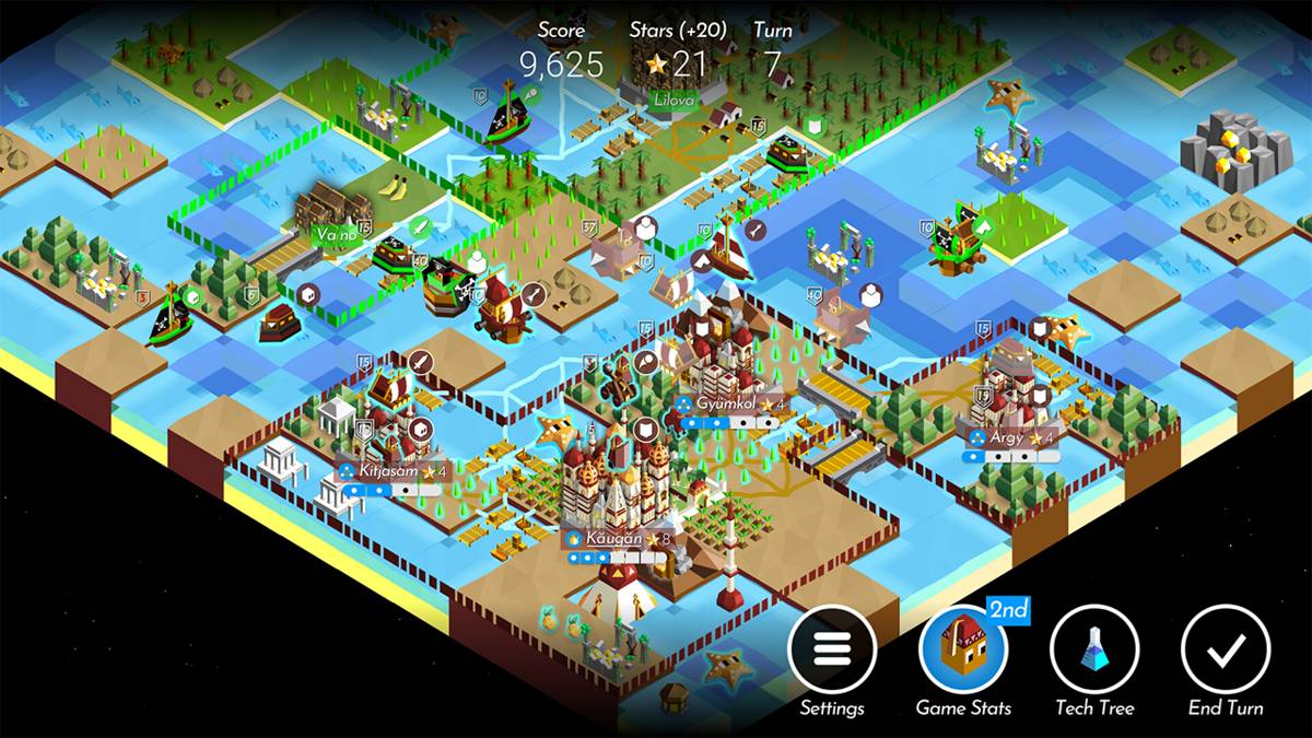cuplikan gameplay The Battle of Polytopia