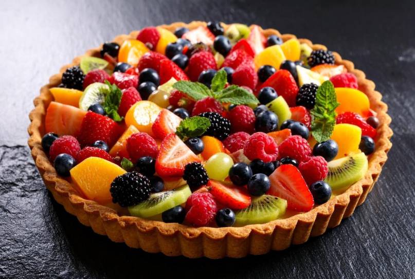 ilustrasi pie buah
