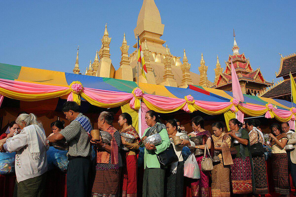 potret perayaan Festival That Luang di Vientiane
