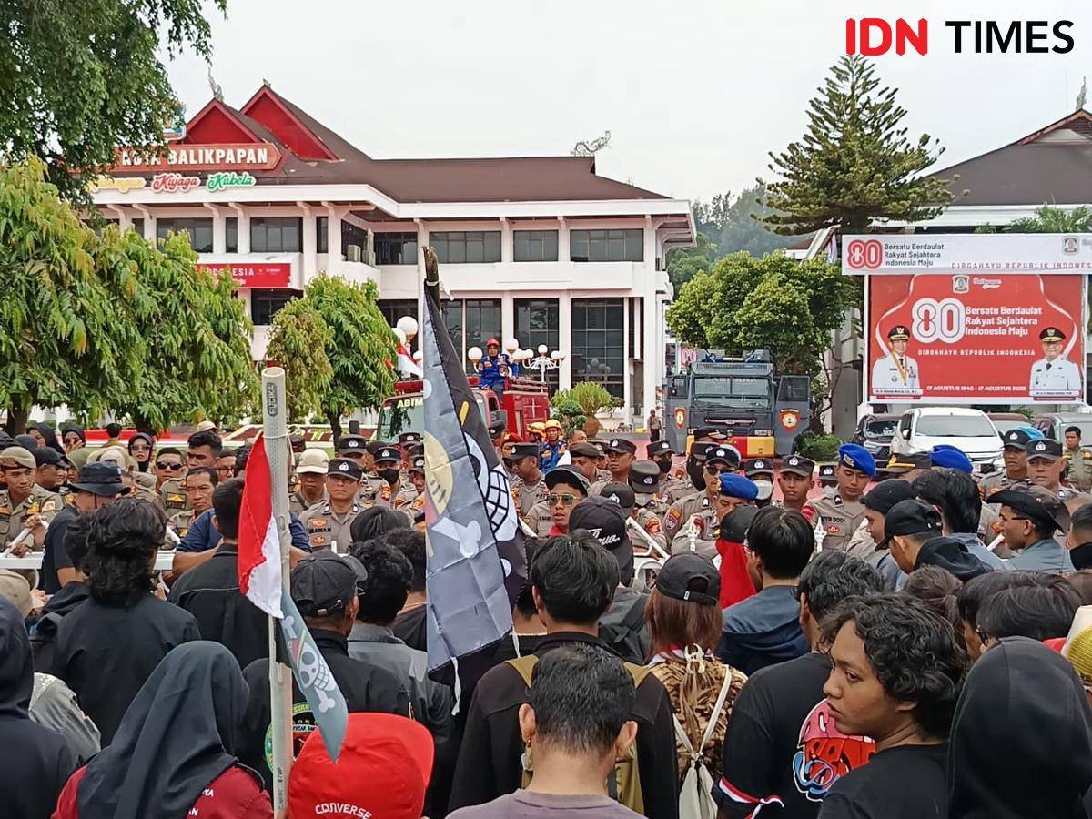 Ilustrasi demonstrasi di Kota Balikpapan.