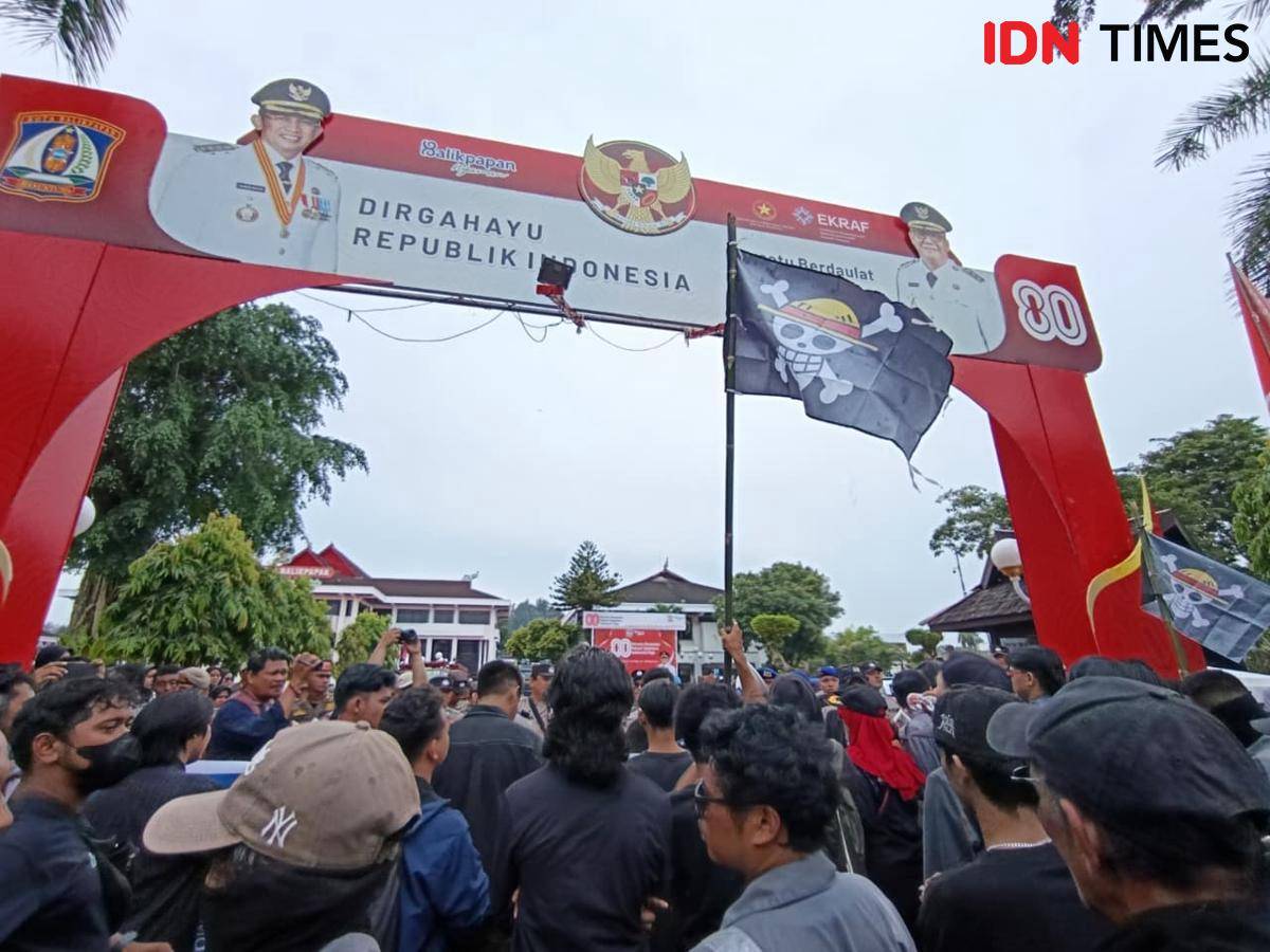 Ilustrasi demonstrasi di Kota Balikpapan.