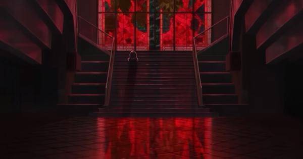 Yuji terduduk di tangga - Jujutsu Kaisen S3