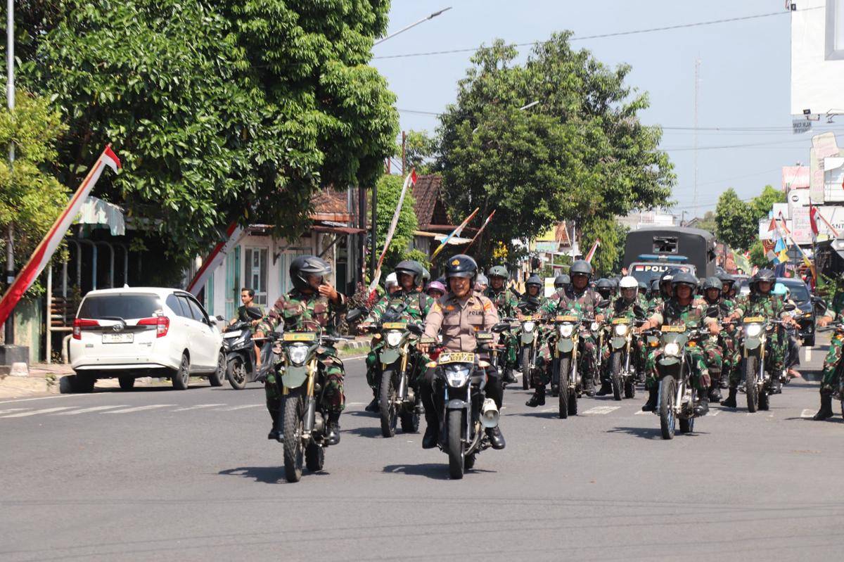 TNI-Polri dan Pemkab Bantul gelar patroli skala besar.(Dok.Polres Bantul)