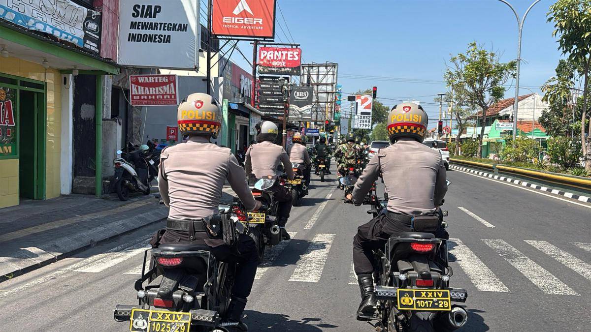 TNI-Polri dan Pemkab Bantul gelar patroli skala besar.(Dok.Polres Bantul)