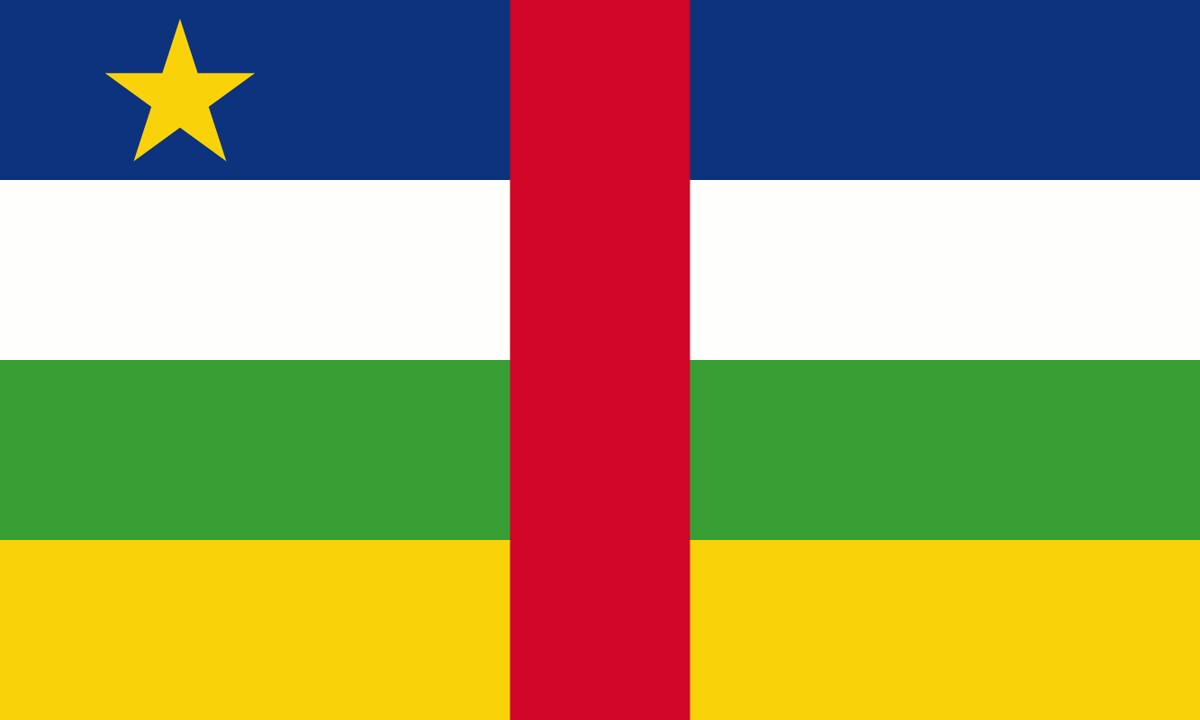 ilustrasi bendera Republik Afrika Tengah (commons.wikimedia.org/ Drawn by User:SKopp)