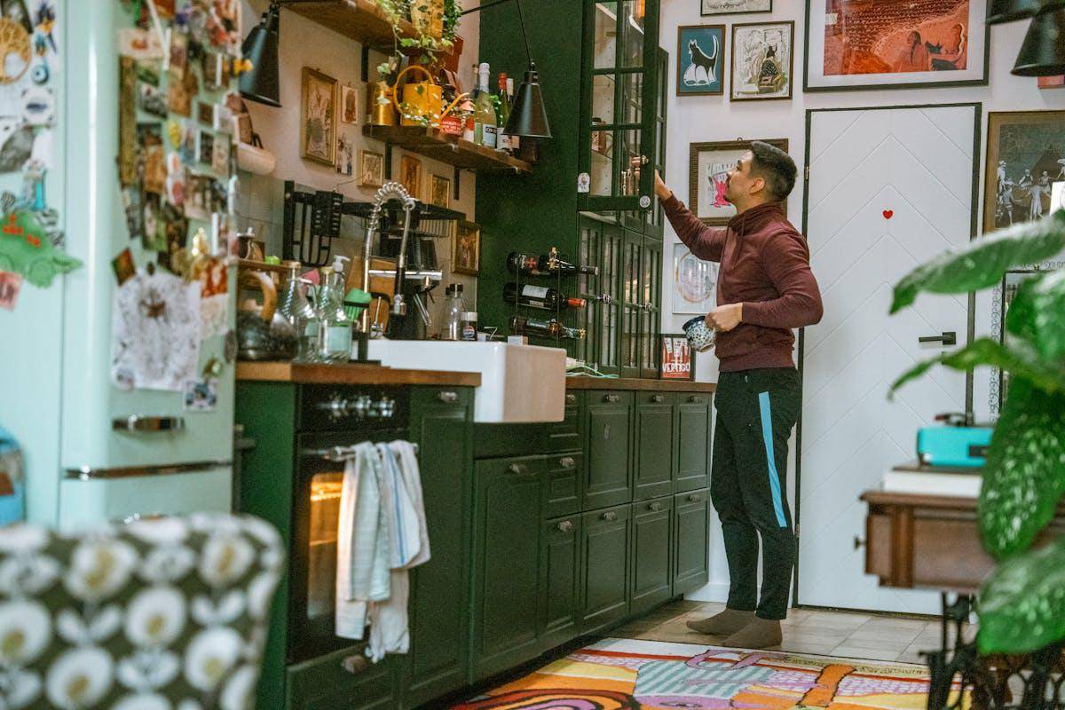 ilustrasi warna dapur yang menenangkan 