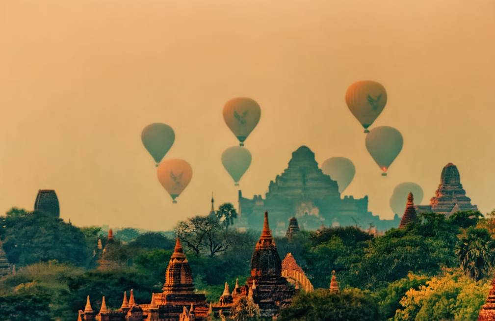 potret kota Bagan, Myanmar