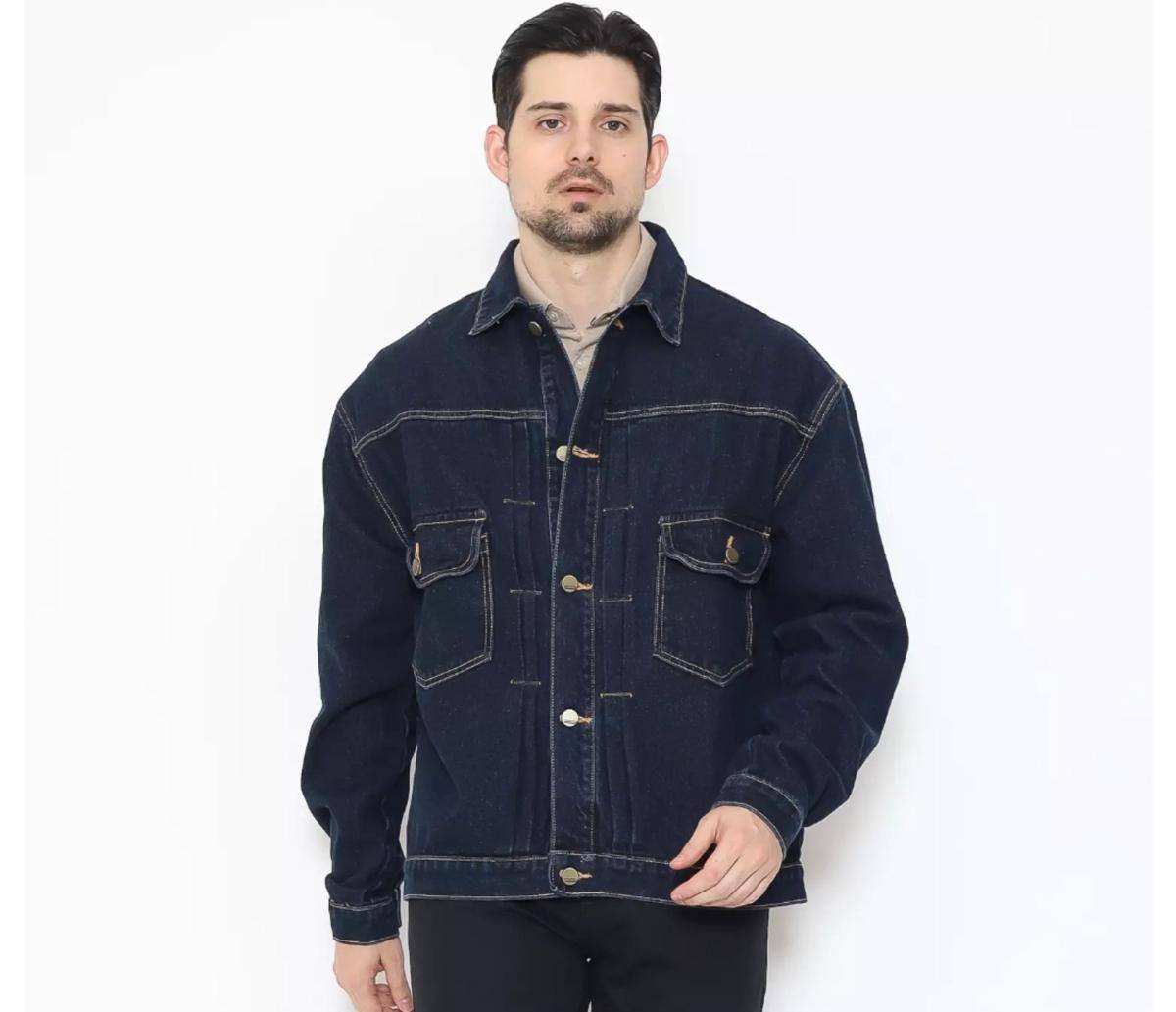 Hammer Men Jacket C1JW056 I Jaket Denim Pria Navy (www.zalora.co.id)
