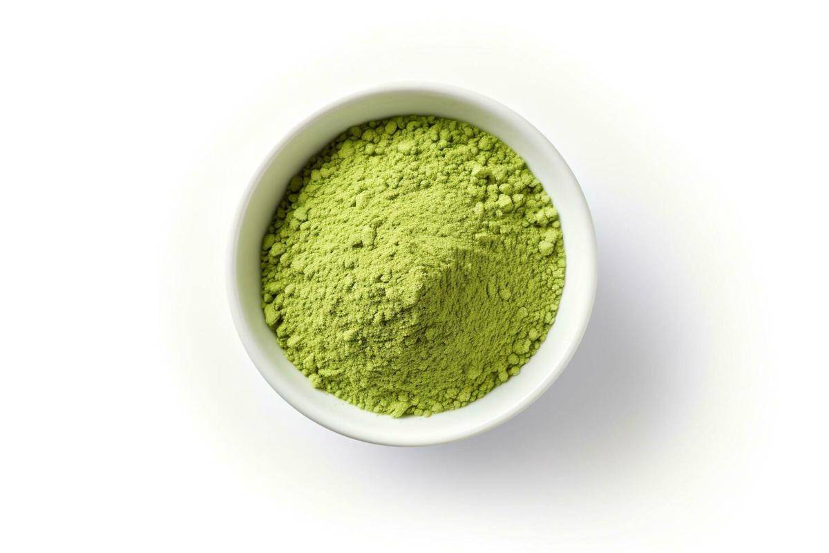ilustrasi bubuk matcha