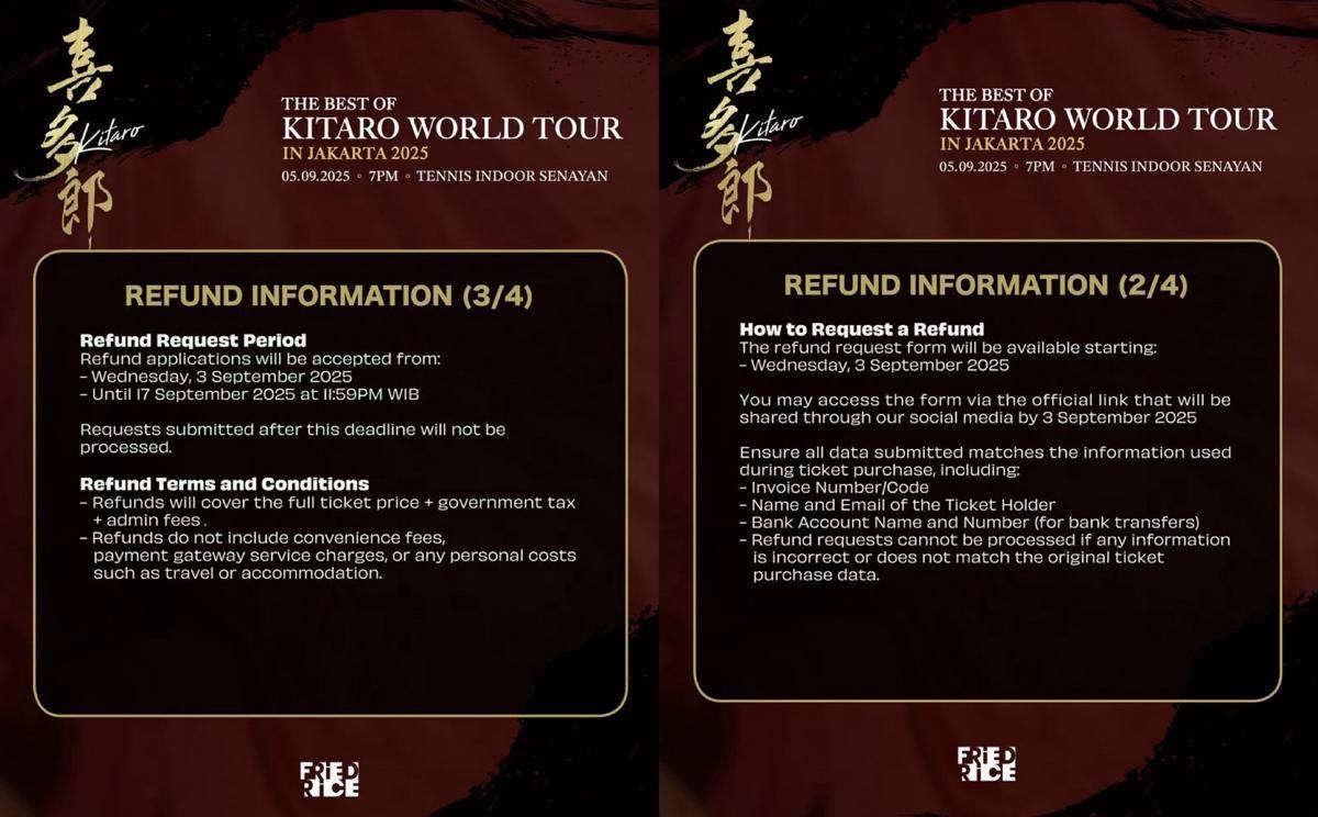 konser KITARO di Jakarta 2025 dibatalkan