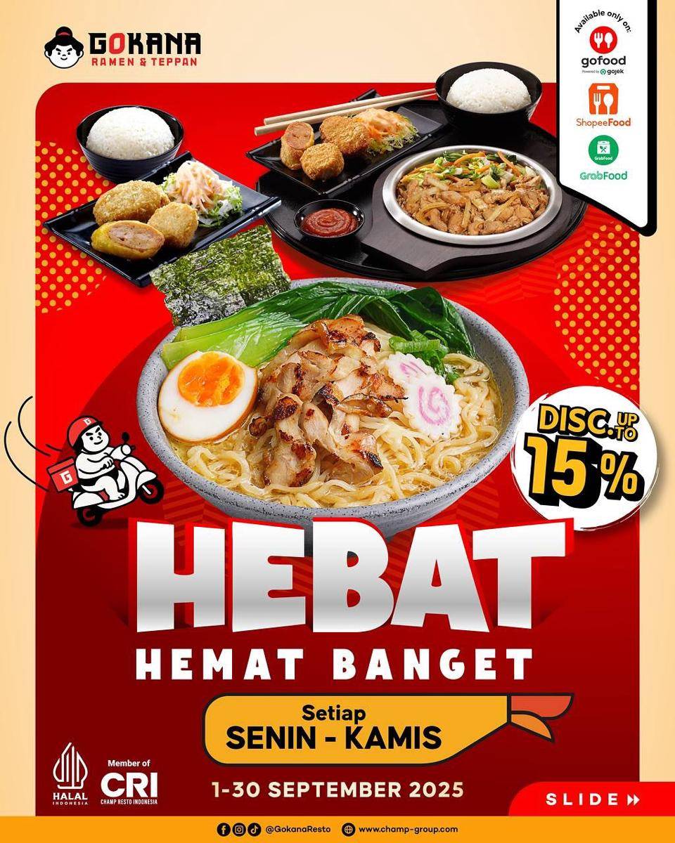 Promo Gokana Ramen & Teppan September 2025